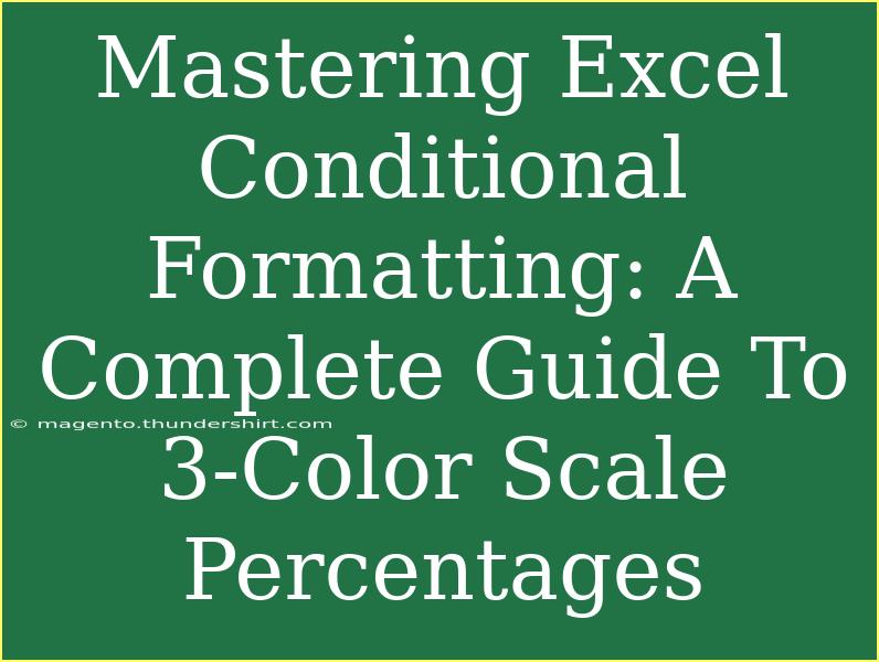 Mastering Excel Conditional Formatting: A Complete Guide To 3-Color Scale Percentages