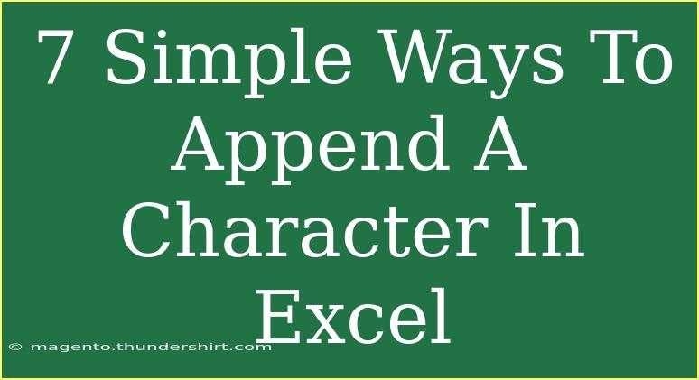 7 Simple Ways To Append A Character In Excel