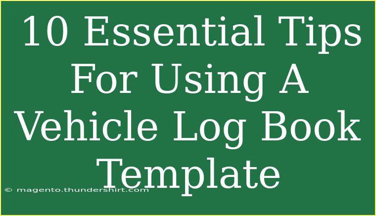 10 Essential Tips For Using A Vehicle Log Book Template