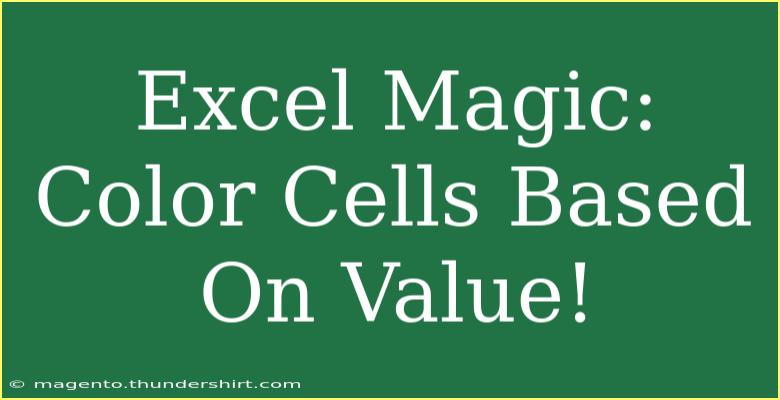 Excel Magic: Color Cells Based On Value!