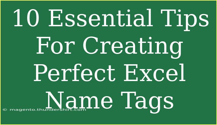 10 Essential Tips For Creating Perfect Excel Name Tags