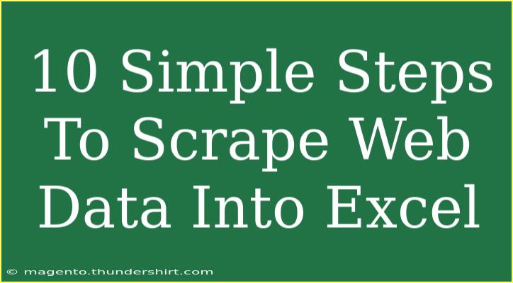 10 Simple Steps To Scrape Web Data Into Excel