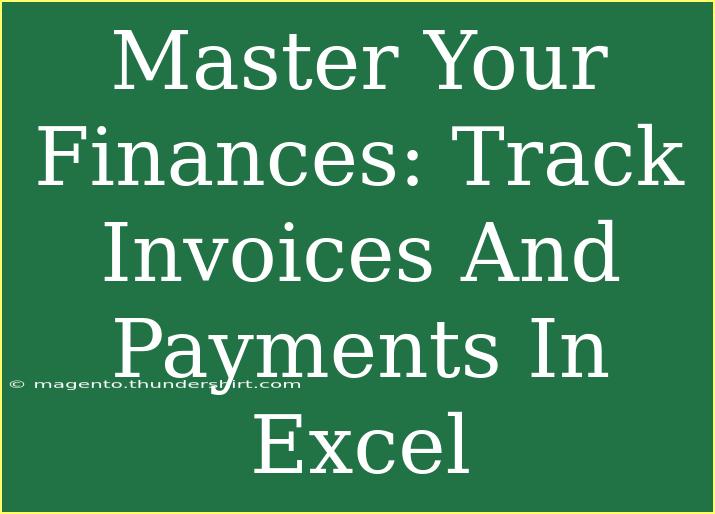 Master Your Finances: Track Invoices And Payments In Excel