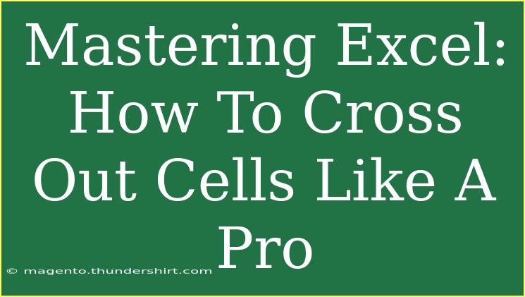 Mastering Excel: How To Cross Out Cells Like A Pro