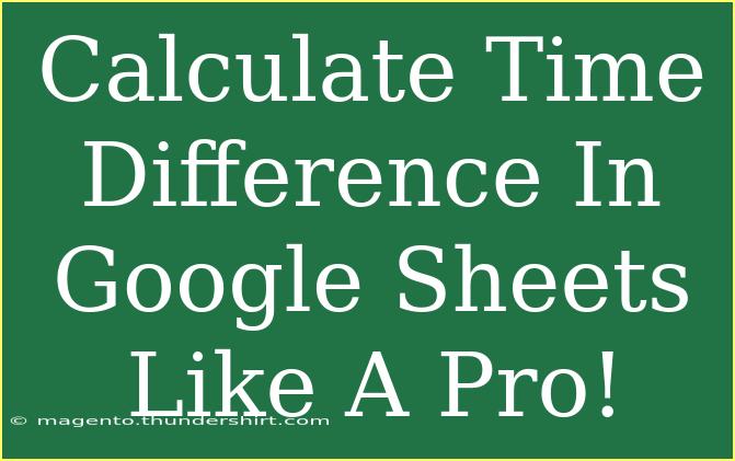 Calculate Time Difference In Google Sheets Like A Pro!