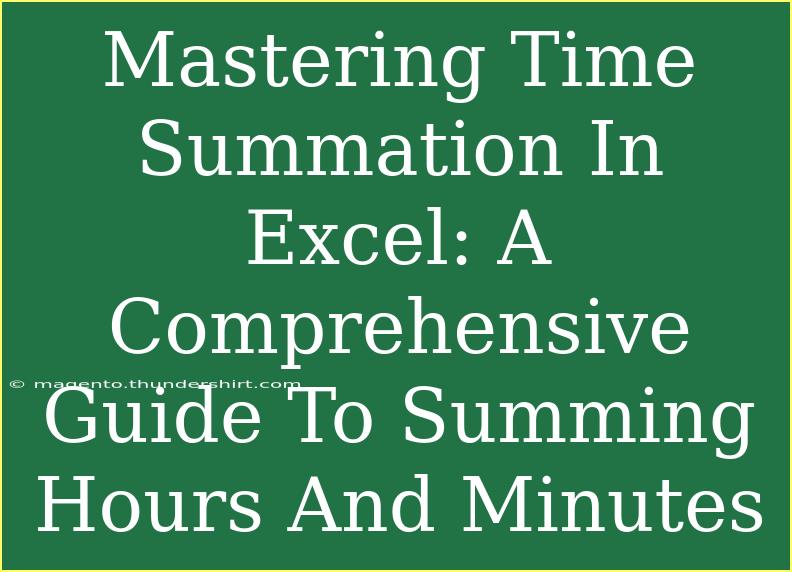 Mastering Time Summation In Excel: A Comprehensive Guide To Summing Hours And Minutes