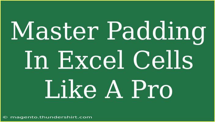 Master Padding In Excel Cells Like A Pro