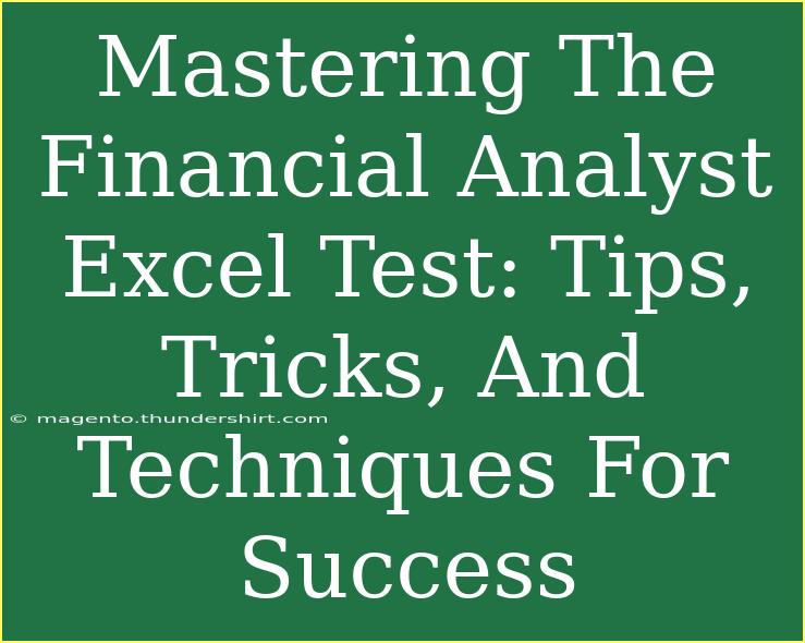 Mastering The Financial Analyst Excel Test: Tips, Tricks, And Techniques For Success