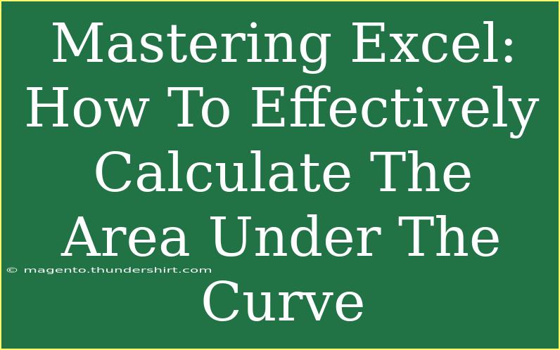 Mastering Excel: How To Effectively Calculate The Area Under The Curve