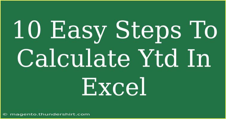 10 Easy Steps To Calculate Ytd In Excel