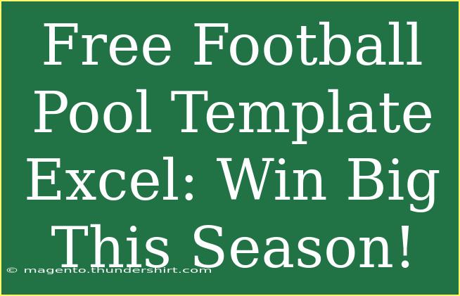 Free Football Pool Template Excel: Win Big This Season!