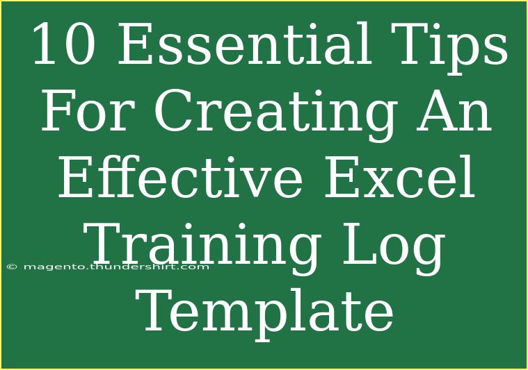 10 Essential Tips For Creating An Effective Excel Training Log Template