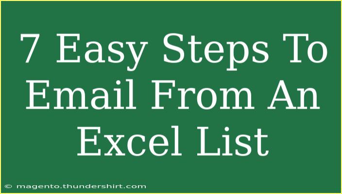 7 Easy Steps To Email From An Excel List