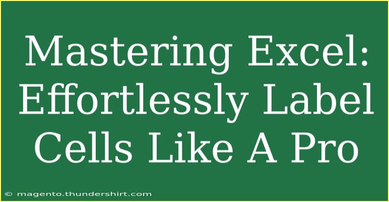 Mastering Excel: Effortlessly Label Cells Like A Pro