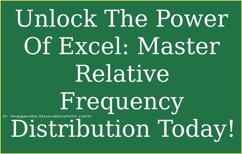 Unlock The Power Of Excel: Master Relative Frequency Distribution Today!