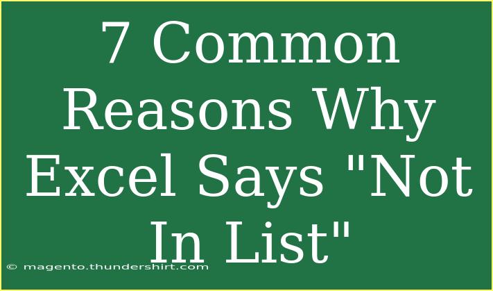 7 Common Reasons Why Excel Says 